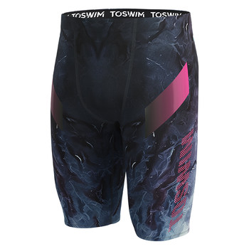 TOSWIM men's swimsuit liquid spandex black technology