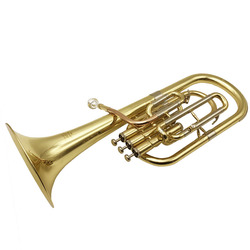 Performance Grade E-flat Three-key Alto Horn Brass Instrument For Beginners And Professional Performance Brass Lacquer Gold Alto Horn