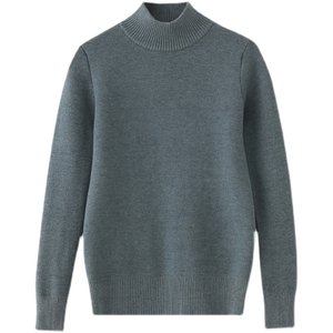 Half -high collar plus sweater woman thickened all -in -one velvet slimming in autumn and winter, collar warm needle weaving bottoming shirt