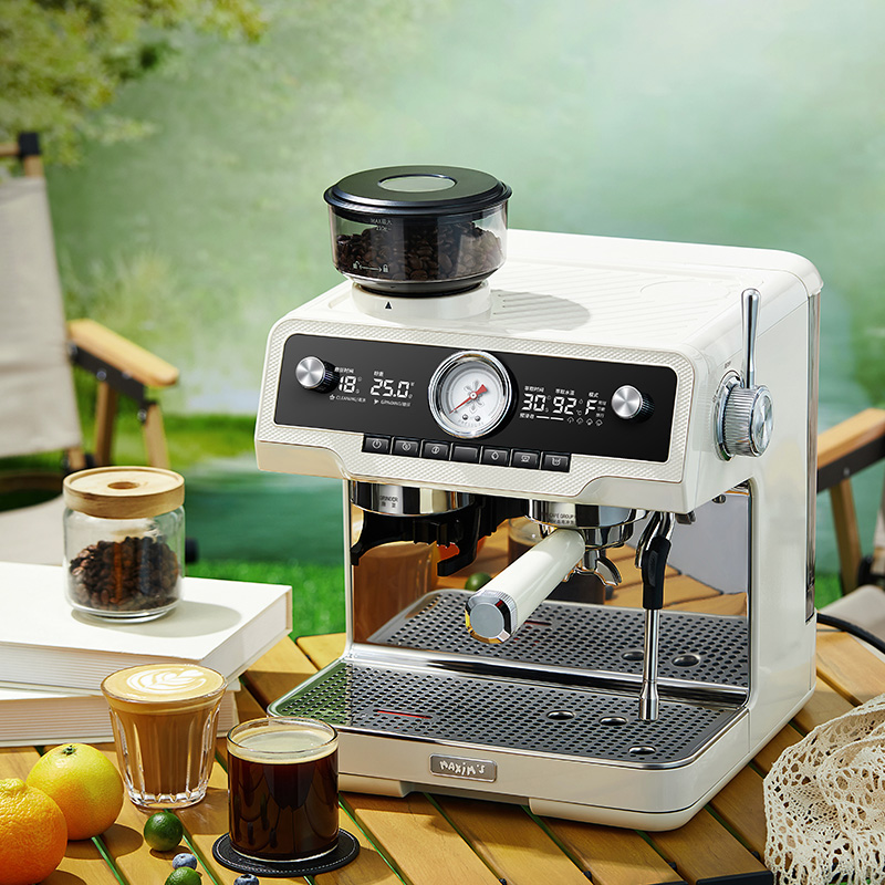 马克西姆新马赛恒意B1.5咖啡机意式半自动家用奶泡研磨一体机小型