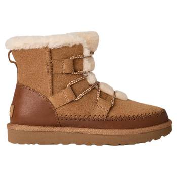 UGG lace-up flat zipper casual short snow boots