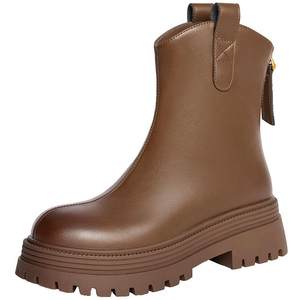 
Belle small v boots women's boots winter new thick-soled velvet thin elastic boots brown fashion boots short boots B9E1DDZ4