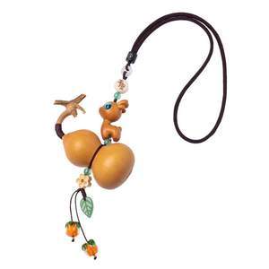 
Natural gourd car pendant, deer car pendant, high-end car interior accessories, new decorative peace pendant