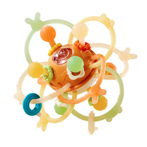 Food grade Manhattan hand-catch ball newborn baby silicone can gnaw toys 0 to 3 months old 6 baby rattle 4

