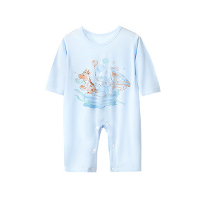 
Modal baby jumpsuit summer thin baby long-sleeved romper pajamas home clothes newborn clothes