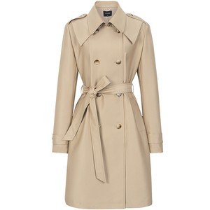 
Yixiang Liying khaki windbreaker women's mid-length high-end 2025 autumn and winter new high-end British style jacket