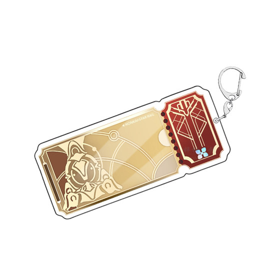 Broken 3 -Star Dome Railway Star Rail Pass Ticket Key Buckle Double -sided Laser Ticket Acrylic Around Gutzi

