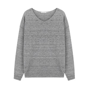 
Zhonghe Casual Zhonghe Casual Loose V-neck Sweater for Women in Spring and Summer Solid Color All-match Pullover Base Shirt Simple Leisure