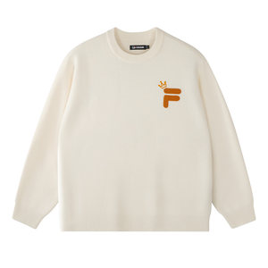 
FILA FUSION Fila trendy brand couple style knitted sweater 2026 spring new love red envelope monster pullover sweater
