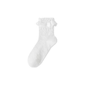 
Lace socks for women, autumn and winter white mid-calf socks, Lolita princess socks, pile socks, women's bows