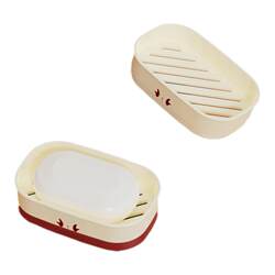 Light luxury soap dish large double layer drain box