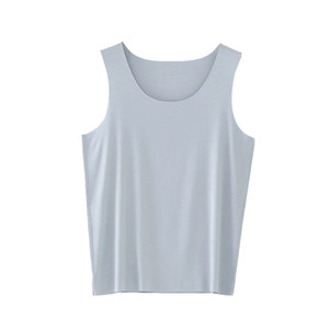 
100 modal silk men's vests in cool, breathable, sweat-absorbing and antibacterial sleeveless knitted without trace elasticity