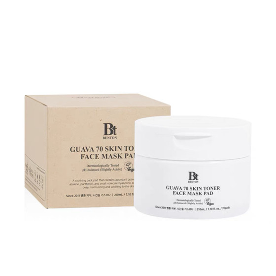 Makeup artists love to use it! Benton Benton wet compress cotton pads Guava moisturizing and calming cotton pads for men and women