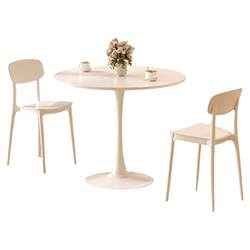 Simple round dining table made of slate material, thousands of people purchased more