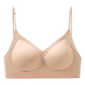 Neck halter strap beautiful back thin shoulder strap underwear for women with small breasts gathered bra invisible markless liquid foundation integrated bra