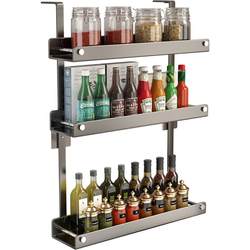 Refrigerator side storage rack wall-mounted
