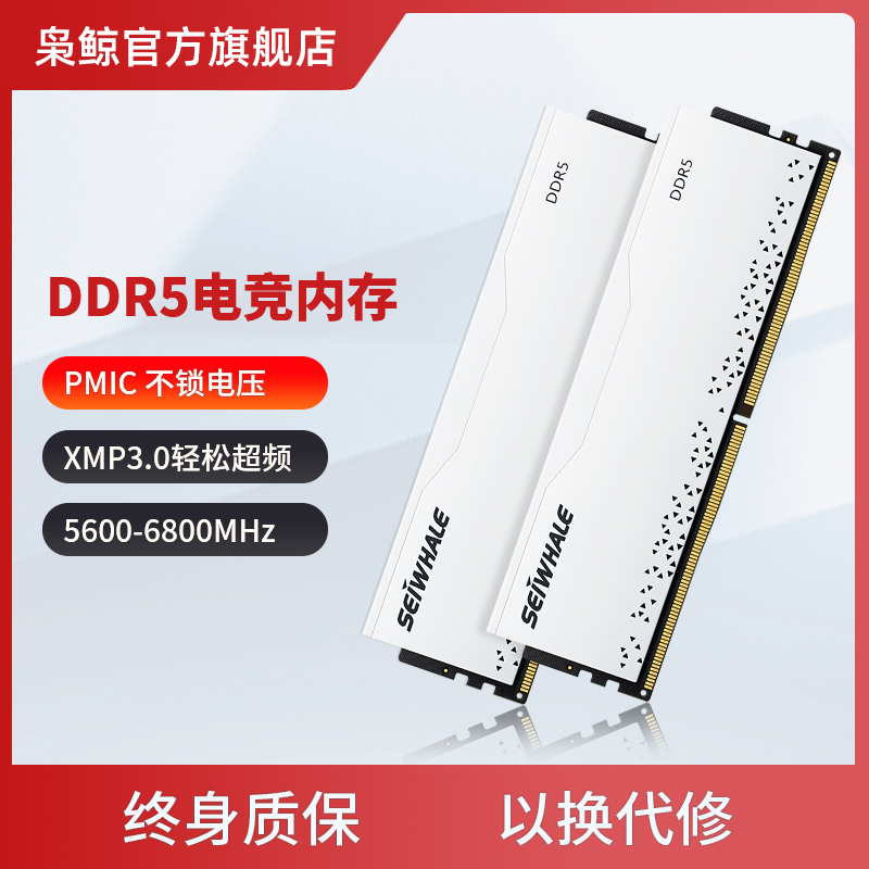 枭鲸DDR5台式机内存条16G/32G 5600 6400 6800海力士Adie灯条6000