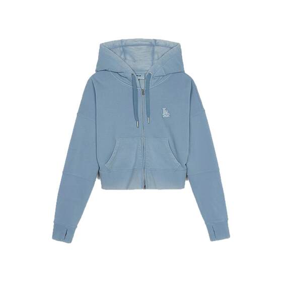 
MLB official women's hooded distressed retro short simple fashion sweatshirt jacket spring and summer new TRB13
