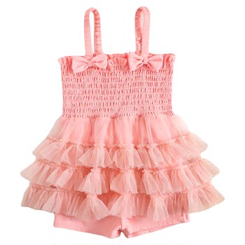 Girls one-piece boxer skirt style princess style swimsuit
