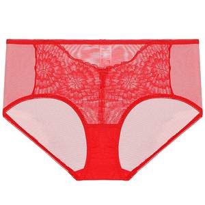 
3 pairs of 179 Yuan Admiration Ben Ming Nian red underwear, feminine lace mesh hip-covering mid-waist boxer briefs
