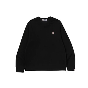 
BAPE men's 26 spring and summer ape embroidery logo solid color round neck sweatshirt 307131Q