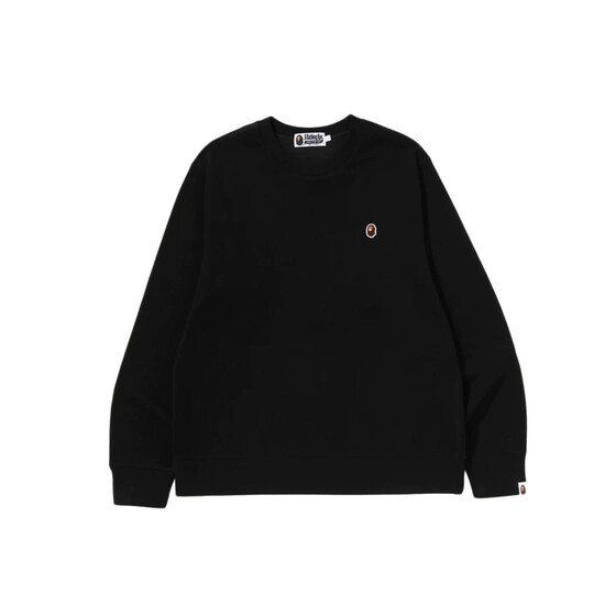 
BAPE men's 26 spring and summer ape embroidery logo solid color round neck sweatshirt 307131Q