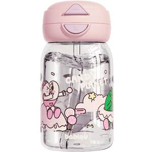 bablov water cup summer girls' high-looking portable plastic kettle new large-capacity straw cup children's cup