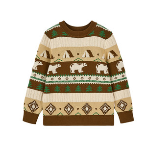 
Cotton era children's sweater girls and boys warm cotton sweater sweater thickened pure cotton pullover sweater