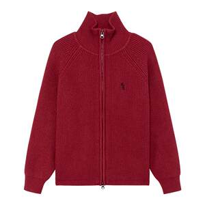 
Zuoxi children's clothing boys' red cardigan sweater thickened sweater jacket 2025 new style boys' big children's New Year's clothing