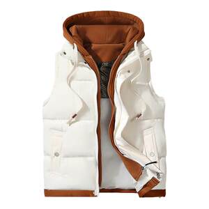 wassupdeion graphene fake two-piece hooded vest men's trendy brand autumn and winter down cotton sleeveless warm vest
