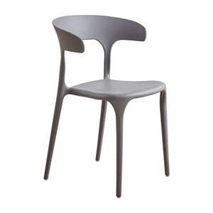 Plastic chair Nordic bull horn dining chairs simple stall chair home chess chair casual chair can store fast dining chairs
