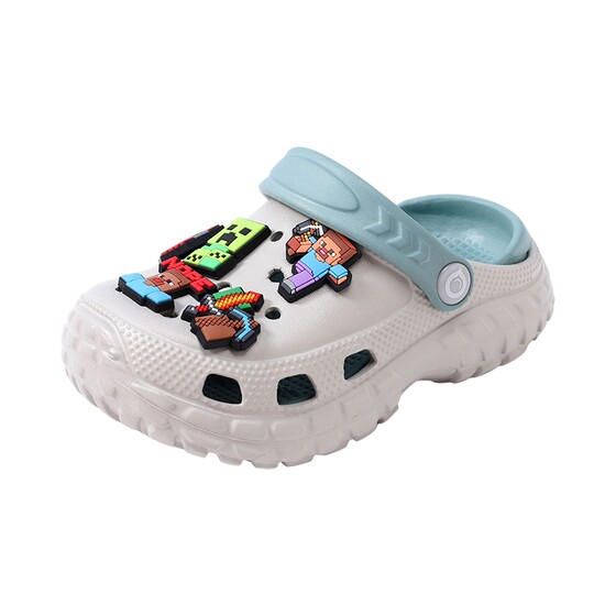 
Minecraft Boys Hole Shoes Children's Slippers New Slip Anti-odor Boy Summer Teen Beach Light