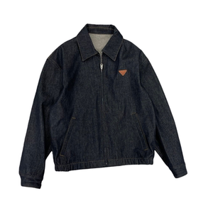 
American retro plain wash small embroidery loose lapel denim jacket men's spring new handsome versatile fashionable jacket