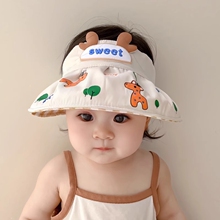Baby Sunscreen Hat Summer Thin Empty Top Sunshade Hat Baby Hat Summer Sun Hat Beach Children's Fisherman Hat