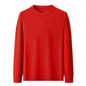 
Luo Meng winter red sweater to keep young men and couples happy in their zodiac year, New Year's sweater for women