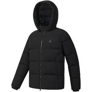
Goose down FILA Feiyu Fila mid-length down jacket 2025 winter loose sports fitness warm hooded jacket for men