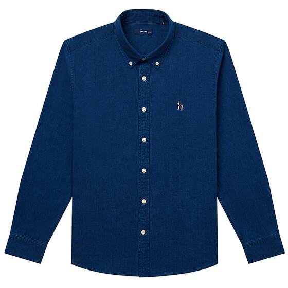 [Autumn Selection] Hazzys Men's Cotton Shirt Fashion Vintage Denim Long Sleeve Top Coat