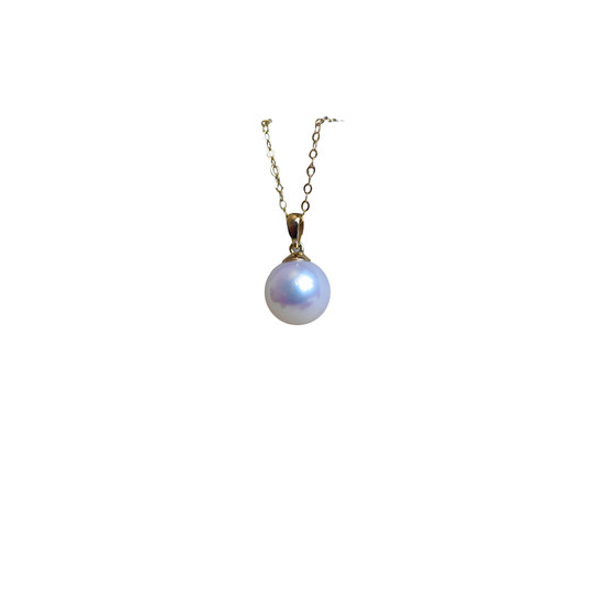Pearl pendant seawater akoya seedlings 18K Kim Jong -Yuan strong bright light and exquisite free shipping