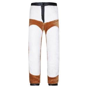 Wind -proof waterproof winter men's high -waisted leather pants motorcycle plus velvet middle -aged and elderly casual leather pants loose straight pants