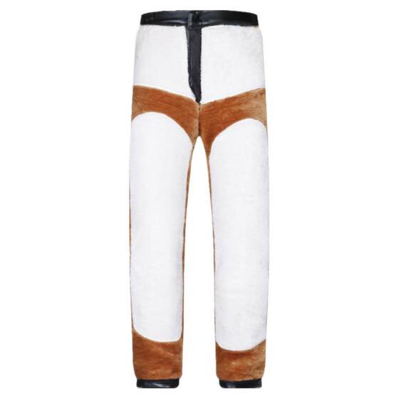 Wind -proof waterproof winter men's high -waisted leather pants motorcycle plus velvet middle -aged and elderly casual leather pants loose straight pants