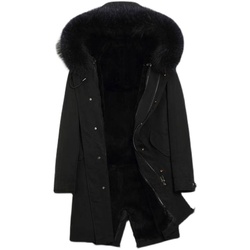 Parker Men's 2023 Winter Removable Liner Mink Fur One-piece Mid-length Coat Thickened Imitation Fur Jacket