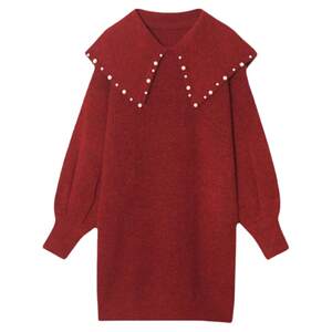 
Jingqi maternity suit autumn and winter 2025 new animal year red knitted sweater plus velvet leggings two-piece set