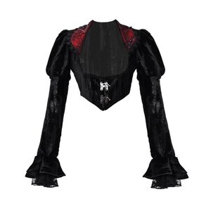 
Blood Supply Original Duchess Gothic Black Red Niche Heavy Industry Palace Rococo Jacket Cardigan Top