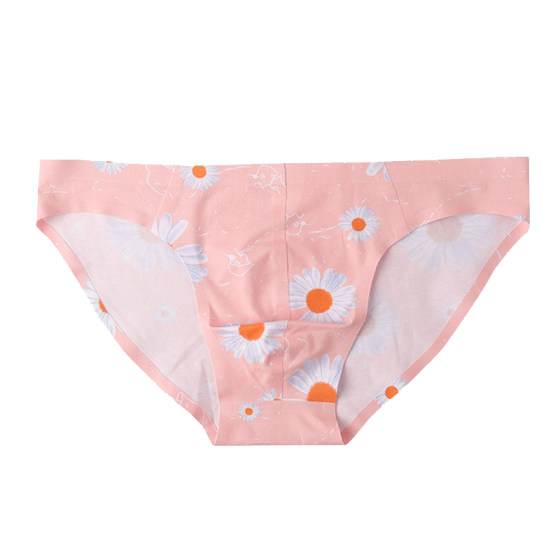Men's one-piece underwear briefs pure cotton markless breathable boys' low-waist shorts trendy shorts summer
