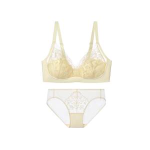 
Ubras Endless Flower Sea Comfortable Lace Underwear Women's French Sexy Summer Thin Rabbit Ear Cup Bra Set