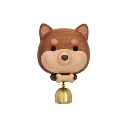 Chuang Wood Studio Puppy Solid Wood Home Dopamine Wind Chime Store Opening Door Reminder Bell