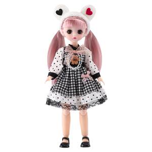 
30 cm blinking princess doll 23 joint doll autumn and winter dress-up lying down closed eyes doll girl toy