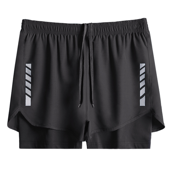 Sports running shorts Women's large size anti -walking speed dry fake two pieces of sports fitness inner lining professional summer yoga
