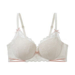 
Six Rabbits Lace Underwear Women's Small Breast Gathering Bra No Wires Sweet Girly Windproof Anti-Sagging Bra