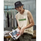 Летний жилет, хлопковая футболка с круглым воротником без рукавов, свободный крой